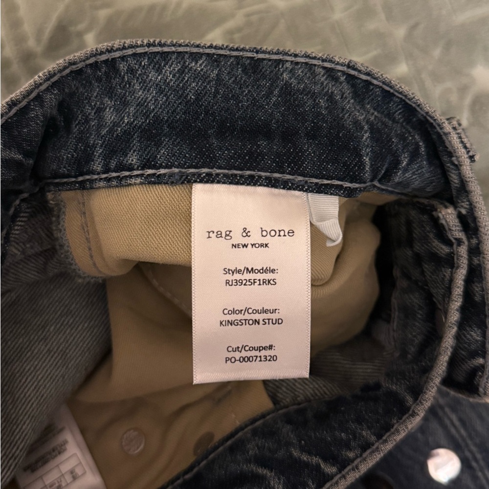 Rag & Bone Shea Relaxed Straight Jeans in Studded Kingston Size 28 - Picture 7 of 15
